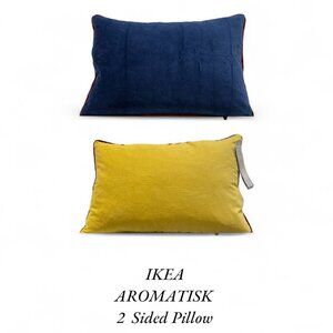 IKEA AROMATISK Cushion cover, blue/yellow, 16x23 "
